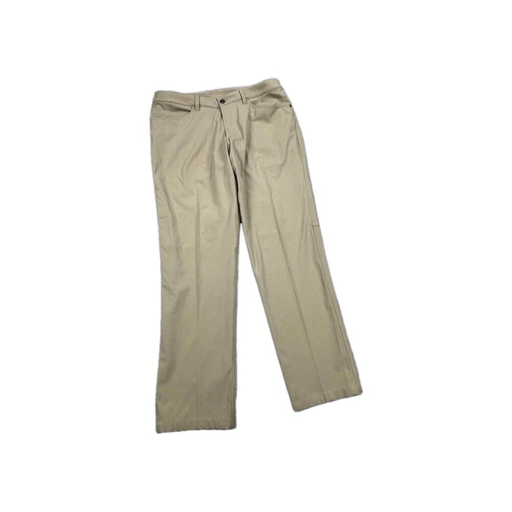 Lululemon ABC Pants Mens 34 Beige Slim Fit Stretch 5-Pocket Casual Trousers